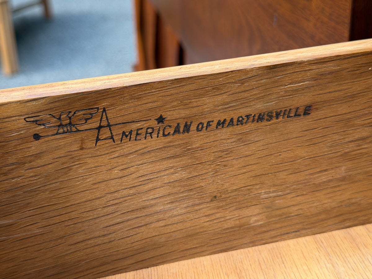 American of Martinsville Walnut MCM 9-Drawer Dresser