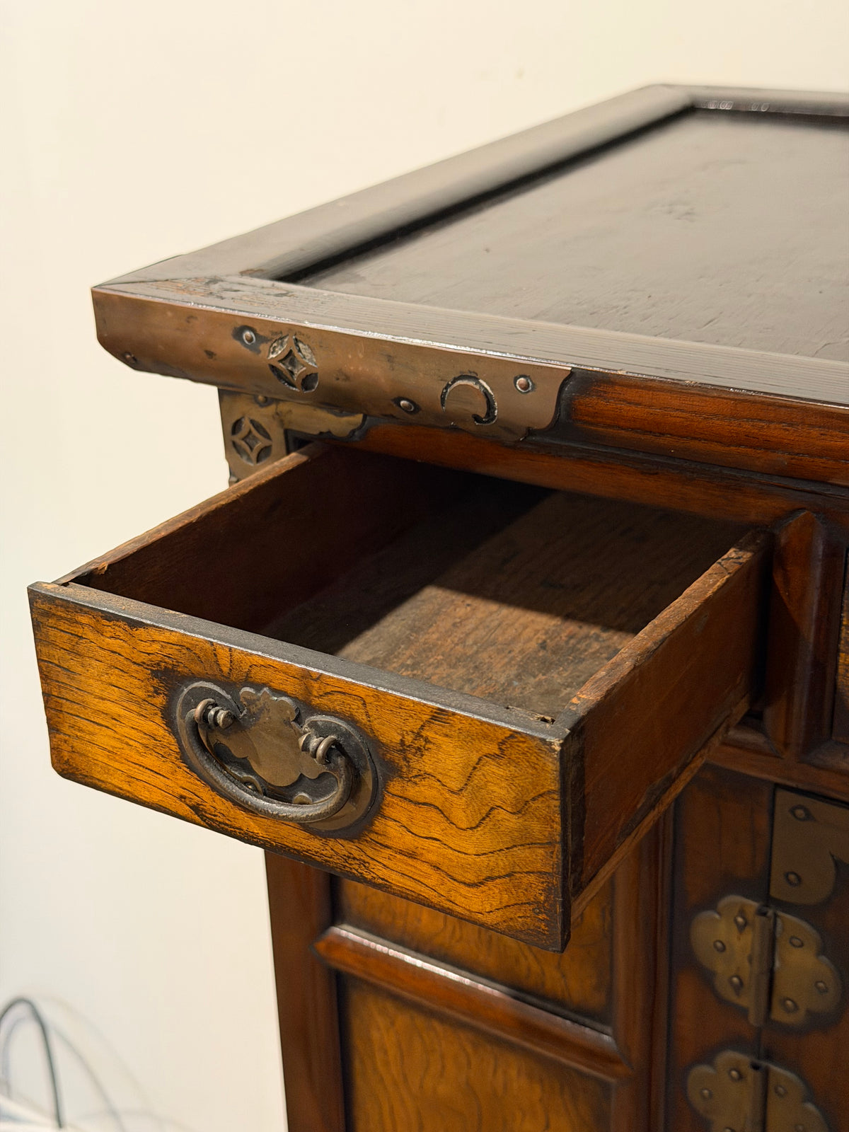 Antique Korean Jeonju Chest / Cabinet with Brass Hardware