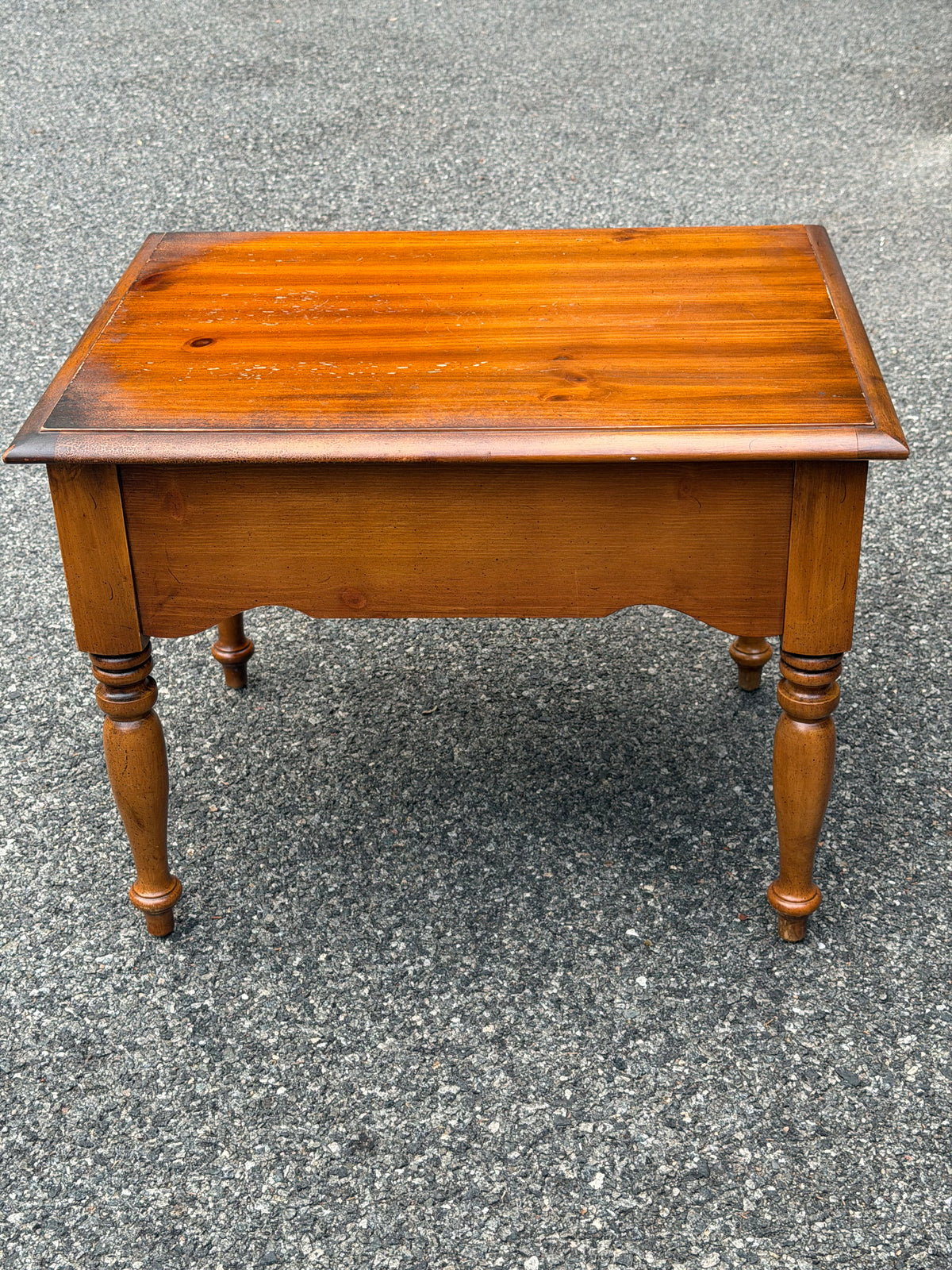 Pair of Solid Wood Apothecary End Tables w/ Patina