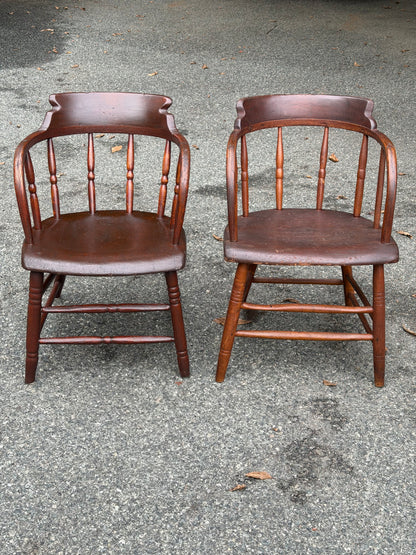 Pair of 19th Century Windsor Captain’s Chairs