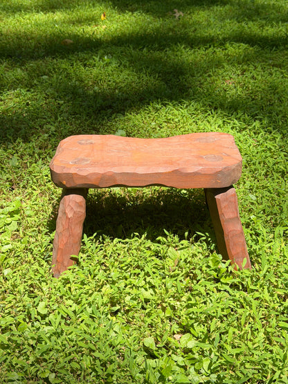 Hand-Carved Wooden Stool