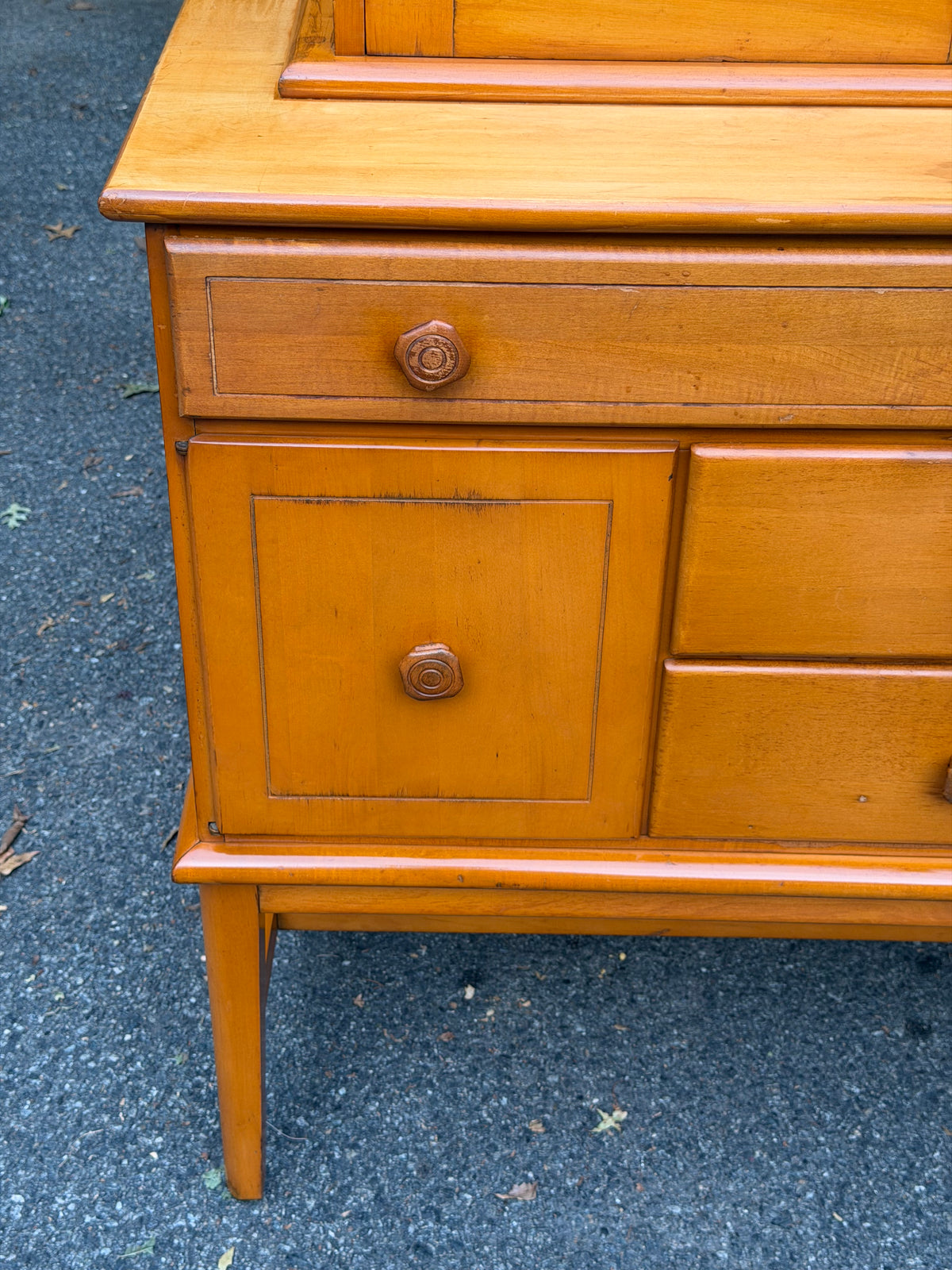 Hale Company MCM Solid Swedish Maple Hutch Credenza Cabinet