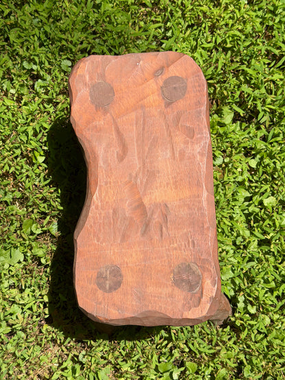 Hand-Carved Wooden Stool