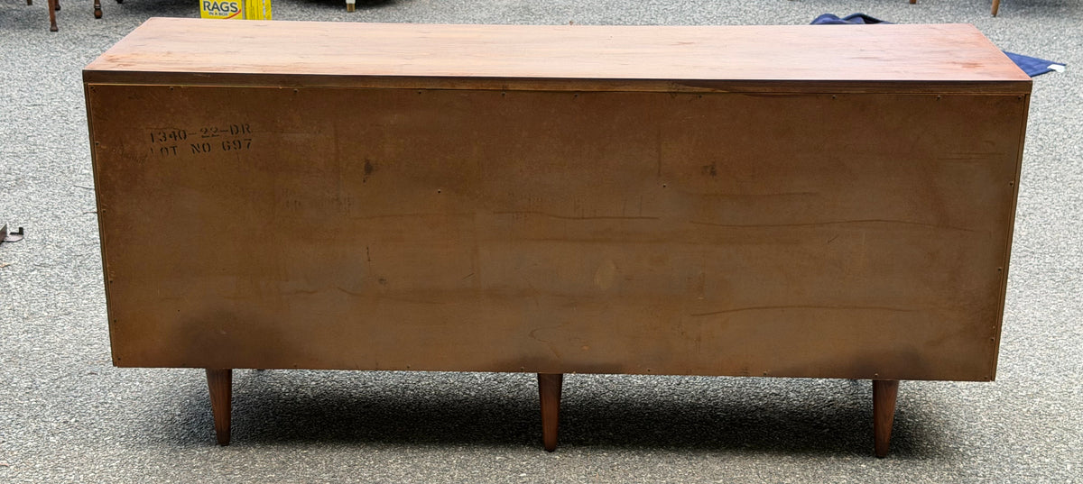 American of Martinsville Walnut MCM 9-Drawer Dresser
