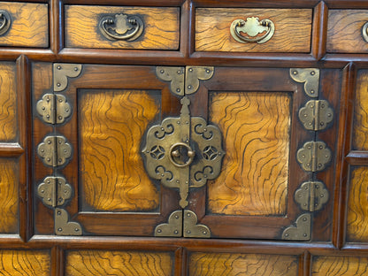 Antique Korean Jeonju Chest / Cabinet with Brass Hardware