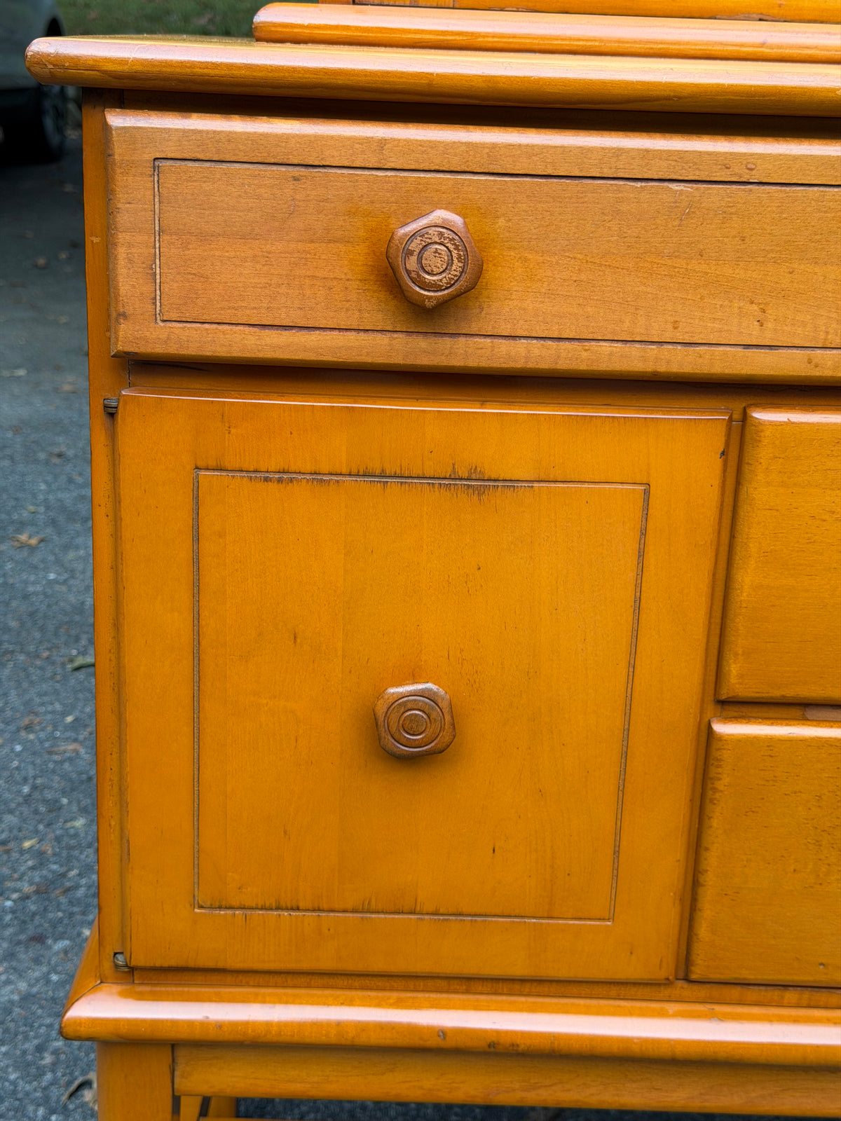 Hale Company MCM Solid Swedish Maple Hutch Credenza Cabinet