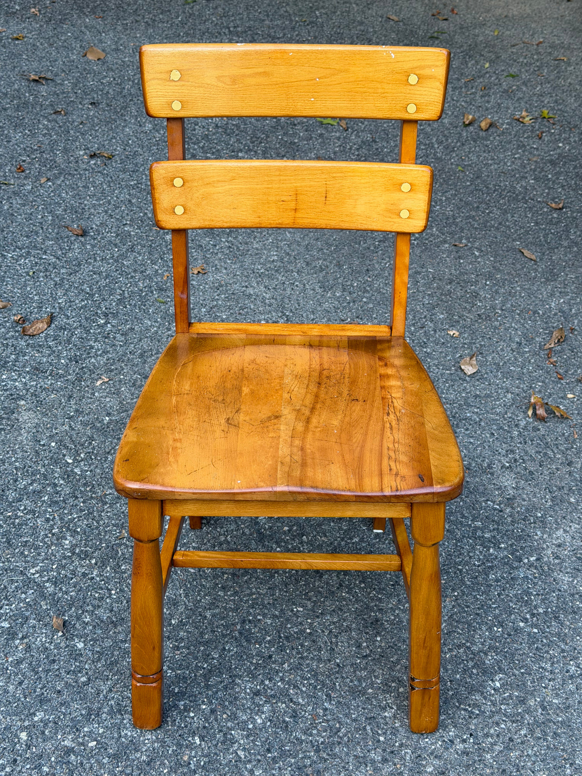 MCM Solid Wood Library/School Desk Chair