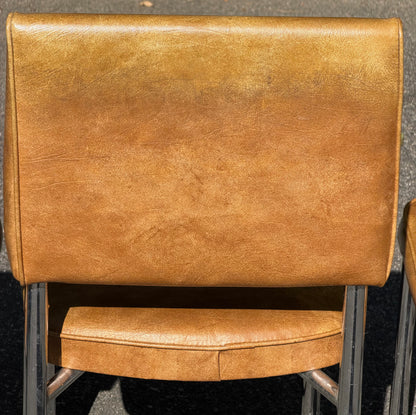 Set of 4 Daystrom Chrome and Vinyl Chairs