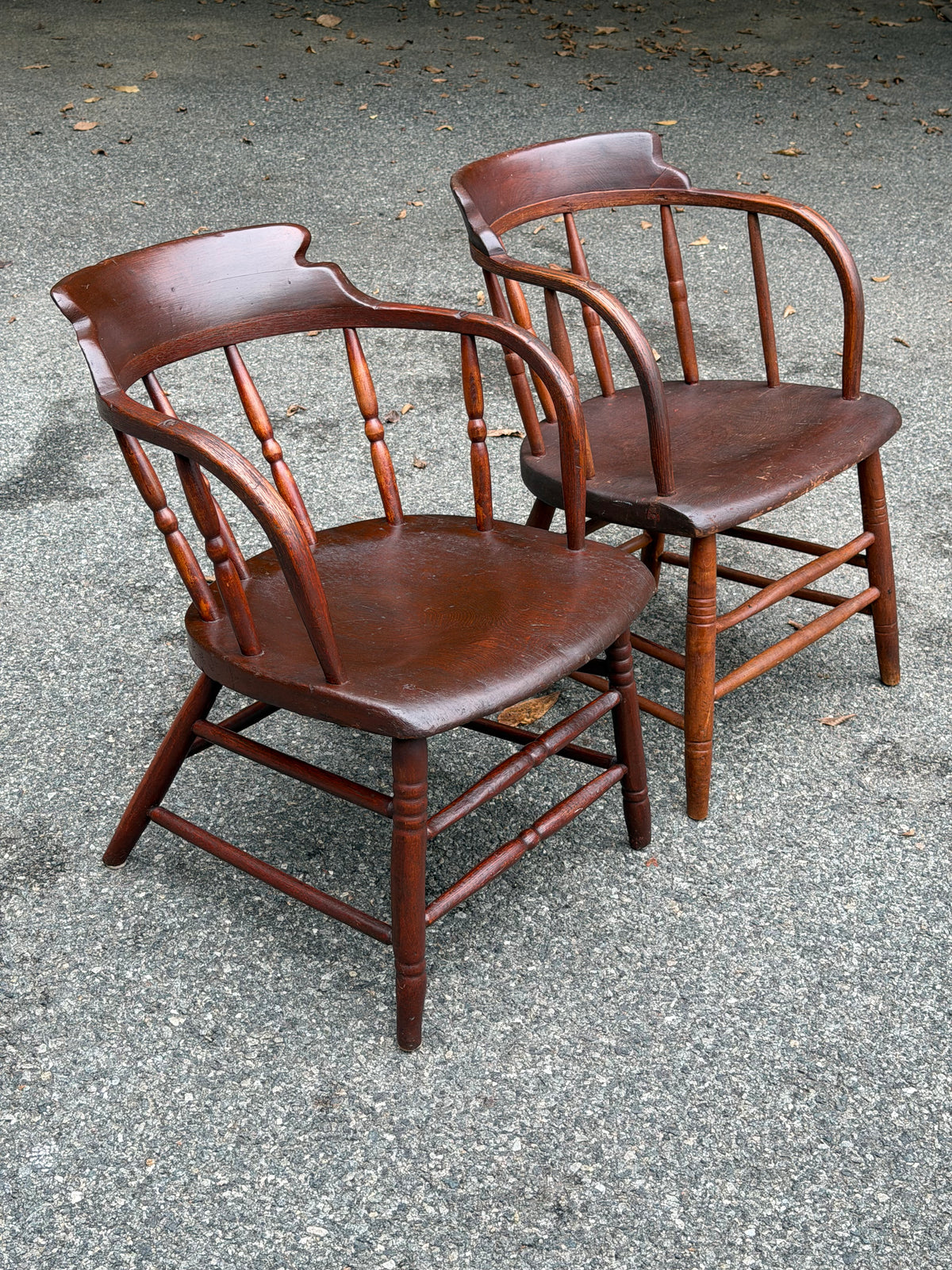 Pair of 19th Century Windsor Captain’s Chairs