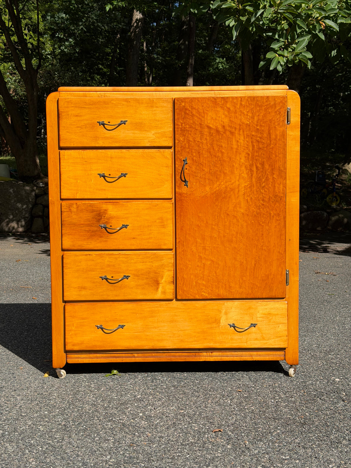 1930s Edison “Little Folks” Maple Chifforobe Dresser