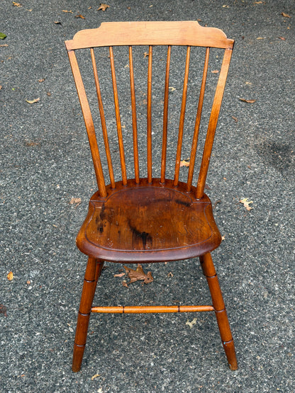 19th-Century Bamboo-Turned Windsor Spindle-Back Side Chair