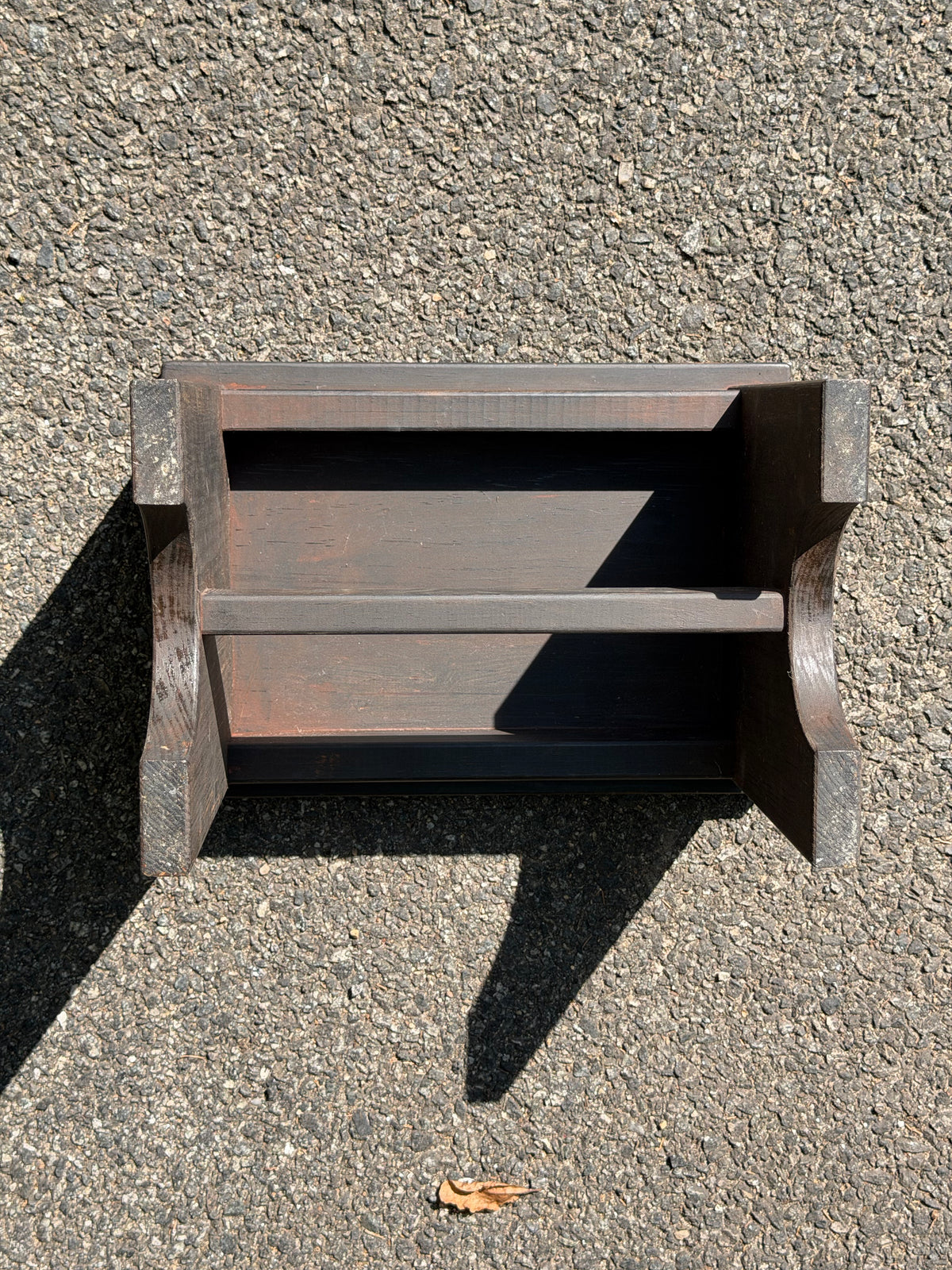 Primitive Farmhouse Small Black Wood Step Stool