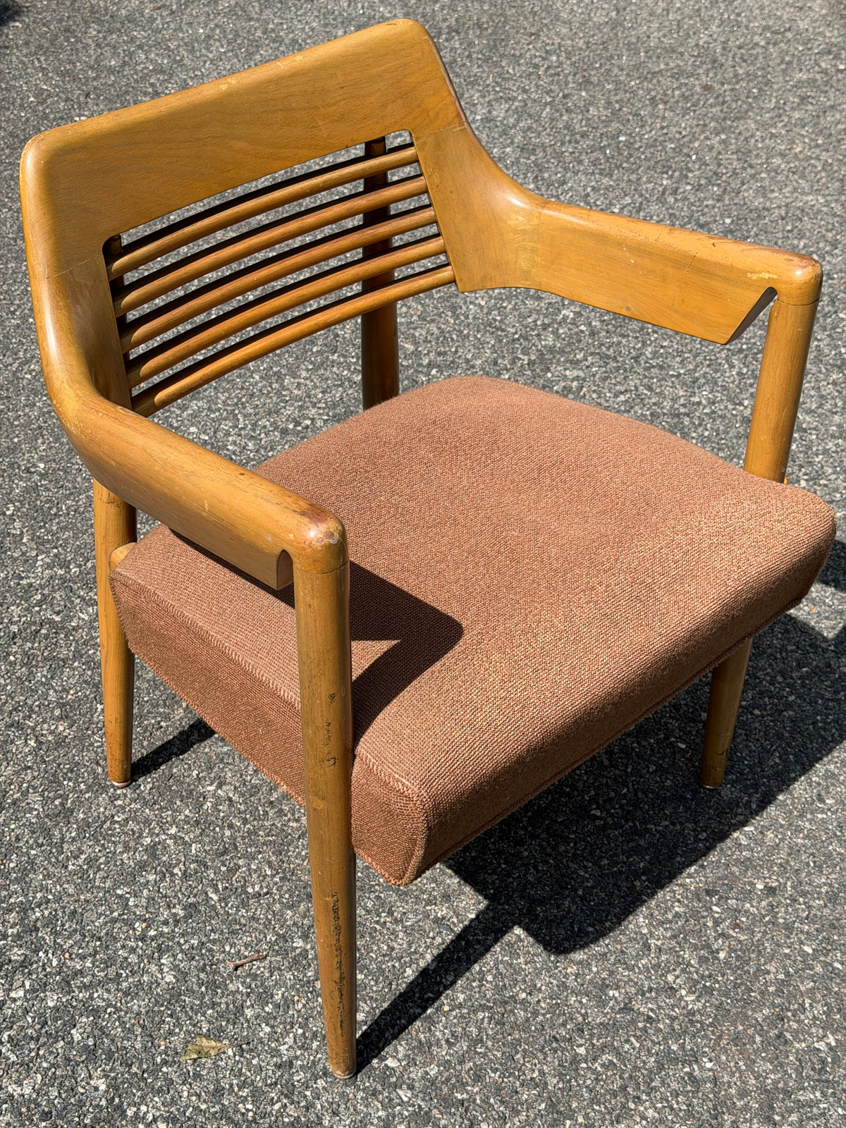 W.H. Gunlocke MCM Walnut Armchair (Model 2319)