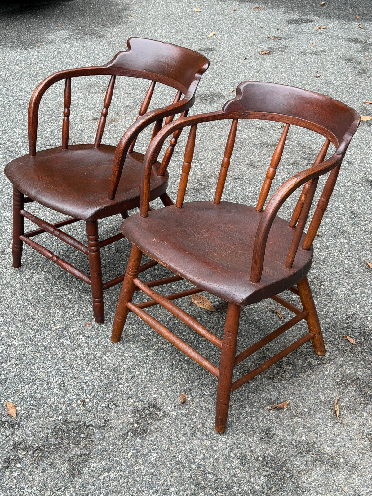 Pair of 19th Century Windsor Captain’s Chairs