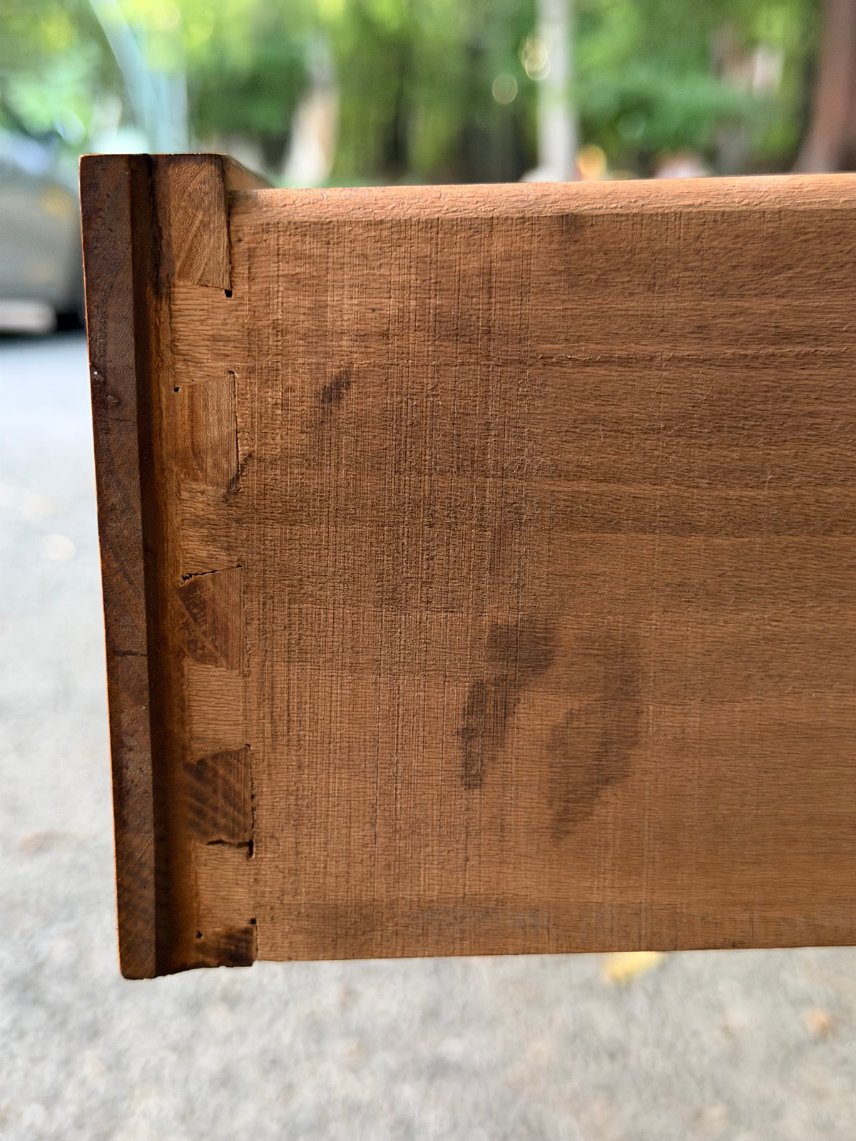 MCM Walnut-Toned Side Table / Nightstand
