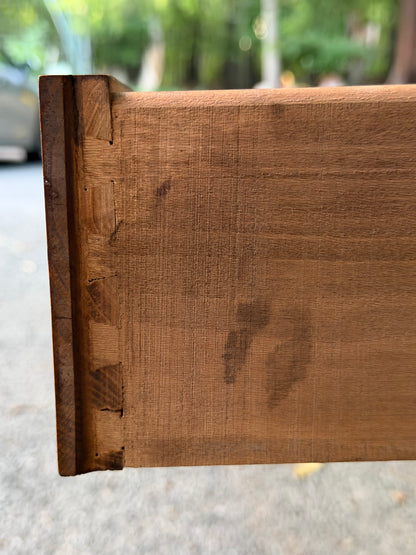 MCM Walnut-Toned Side Table / Nightstand