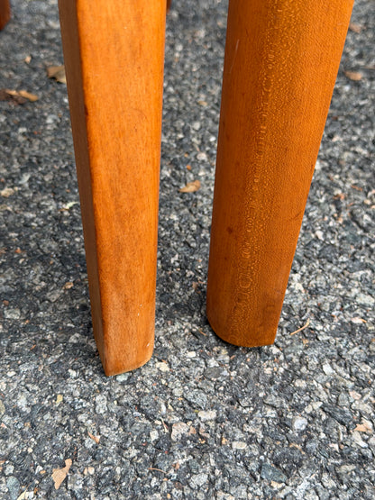 Set of 4 Hale Company MCM Solid Swedish Maple Red Vinyl Dining Chairs