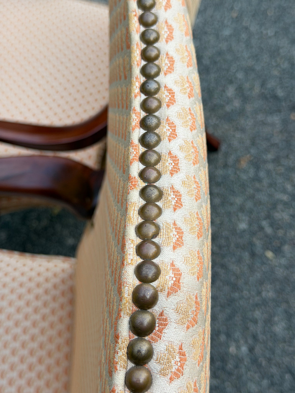 Pair of Vintage Hickory Chair Co. Queen Anne Lolling Armchairs