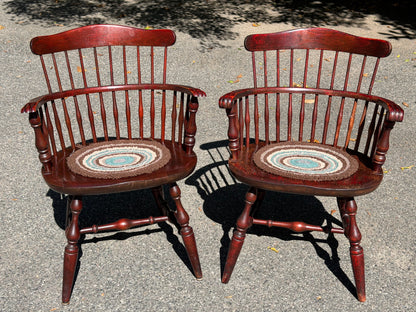 Pair of Nichols & Stone Windsor Armchairs w/ Cushions