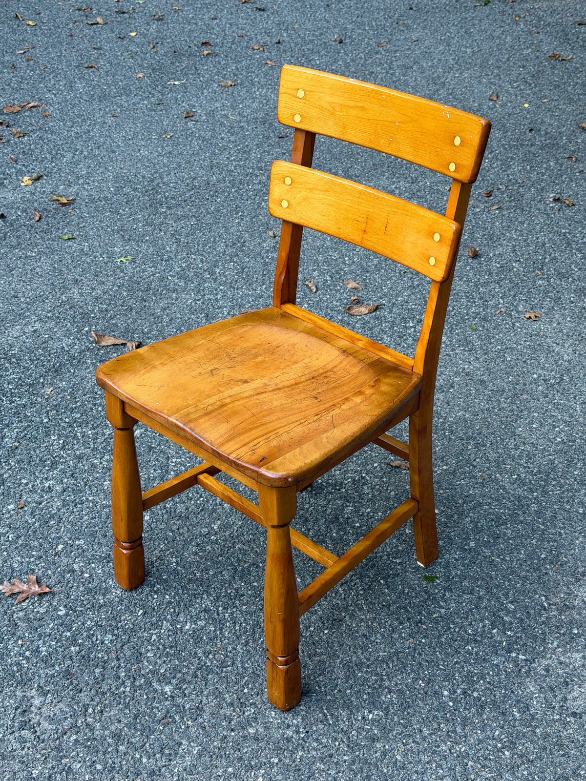 MCM Solid Wood Library/School Desk Chair