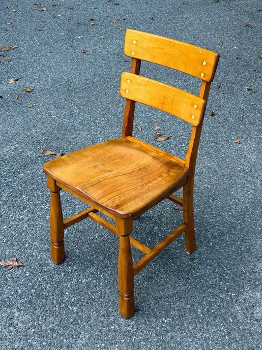 MCM Solid Wood Library/School Desk Chair