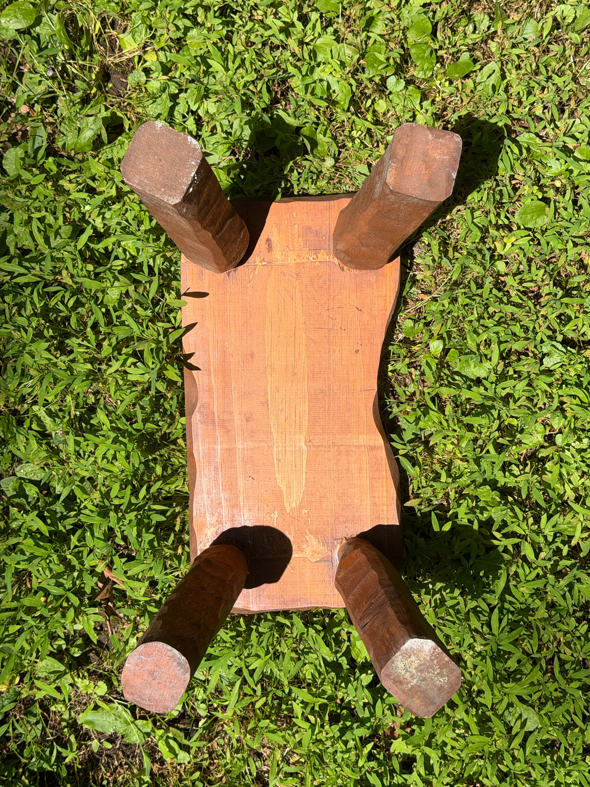Hand-Carved Wooden Stool