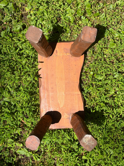 Hand-Carved Wooden Stool
