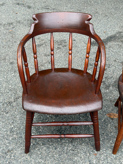 Pair of 19th Century Windsor Captain’s Chairs