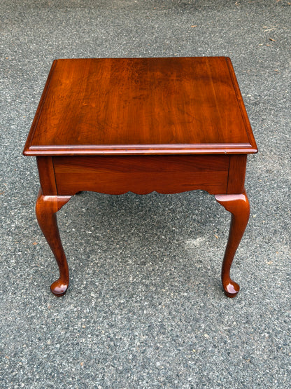 Henkel Harris Single Drawer Solid Cherry End Table