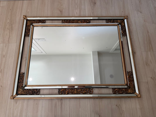 Large Vintage Hollywood Regency Gold Mirror