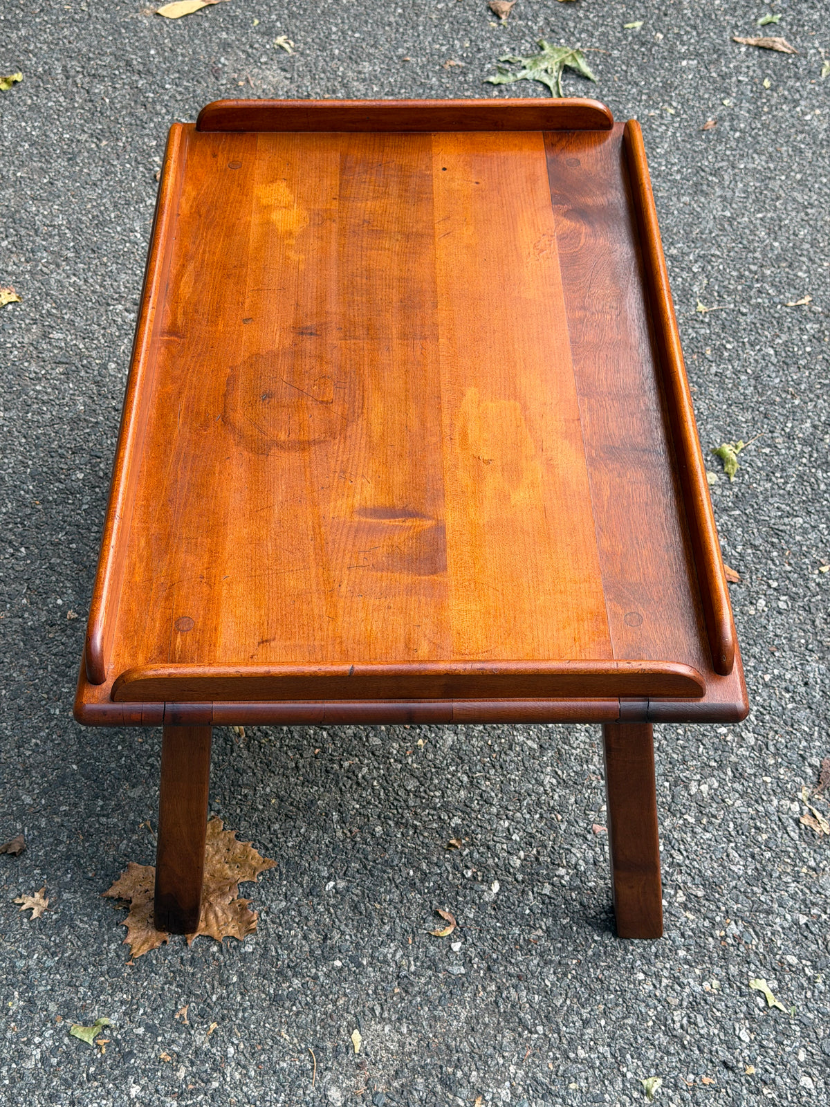 Solid Wood Tray-Top Low Coffee / Accent Table