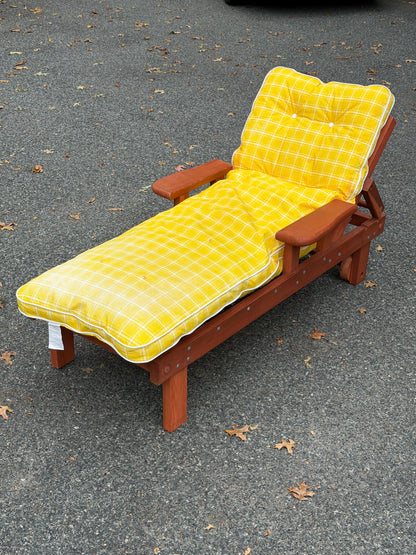 Harris "Monterey Bay Line" 1970s California Redwood Chaise Lounge