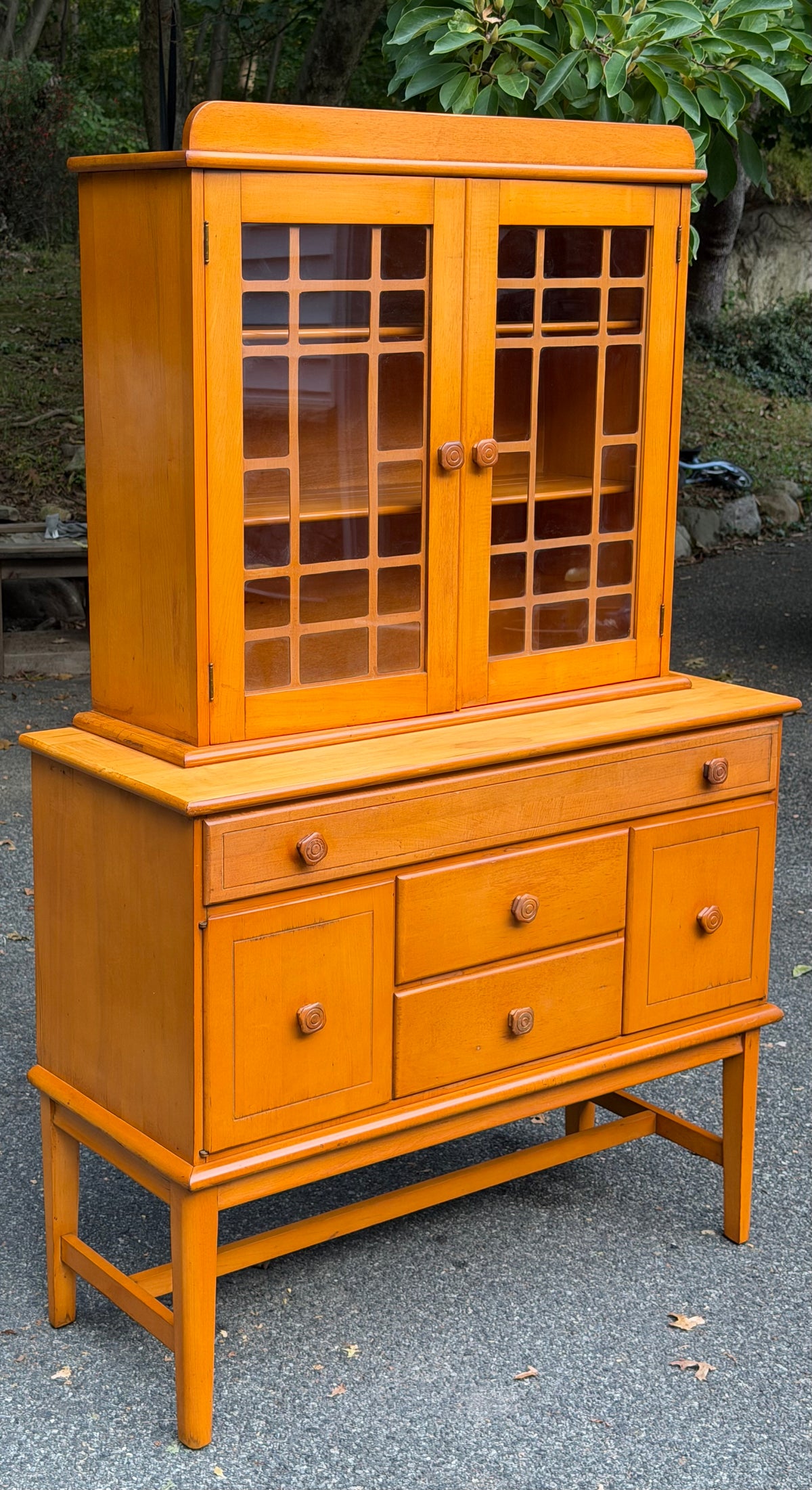 Hale Company MCM Solid Swedish Maple Hutch Credenza Cabinet