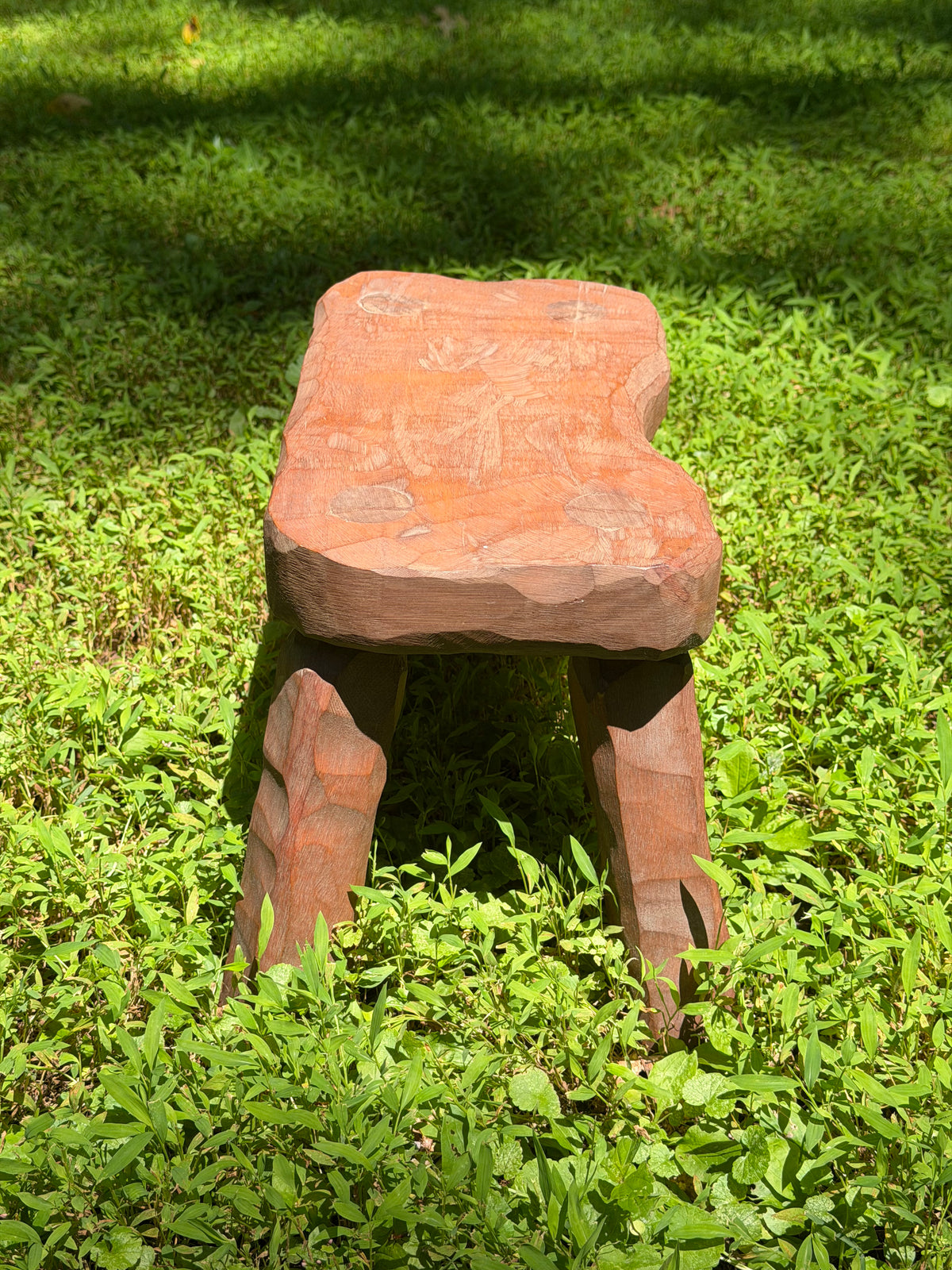 Hand-Carved Wooden Stool
