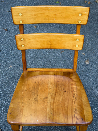 MCM Solid Wood Library/School Desk Chair