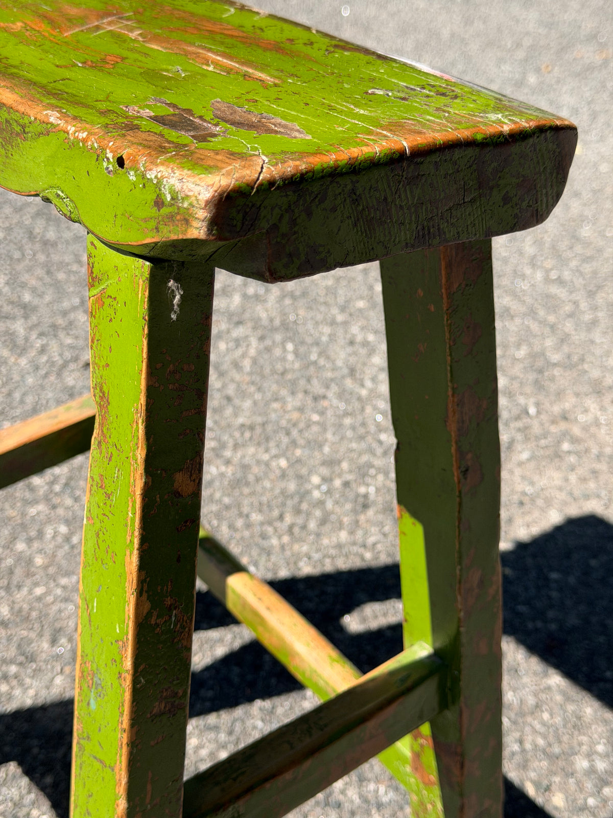 Primitive Rustic Wood Stool