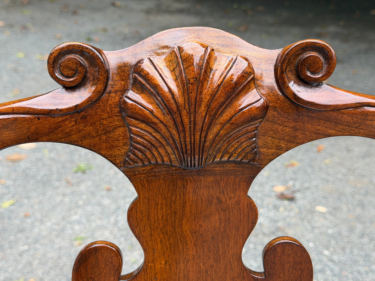 Pair of Solid Cherry Stickley Queen Anne Chairs