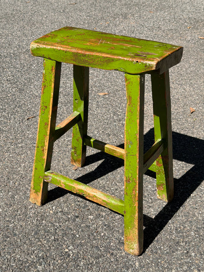 Primitive Rustic Wood Stool