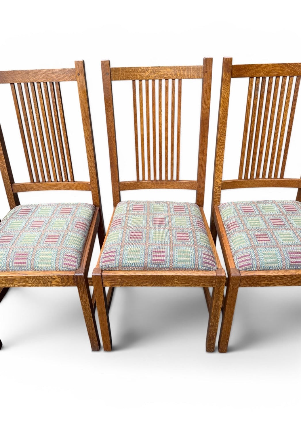 Set of 6 Restored Solid Oak Stickley Mission Dining Chairs