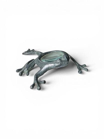 The Patinated Frog Desk Magnified