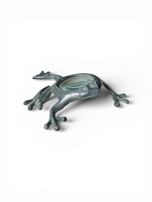 The Patinated Frog Desk Magnified